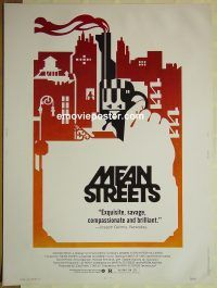 e366 MEAN STREETS 30x40 movie poster '73 Robert De Niro, Keitel
