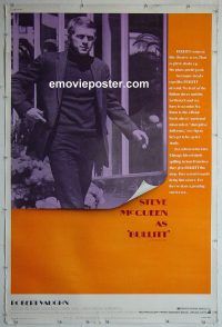 e442 BULLITT 40x60 movie poster '69 Steve McQueen, Mustang