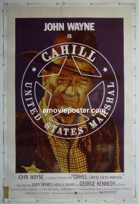 e443 CAHILL 40x60 movie poster '73 US Marshall, classic John Wayne!