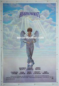 e471 HEAVEN CAN WAIT 40x60 movie poster '78 Warren Beatty