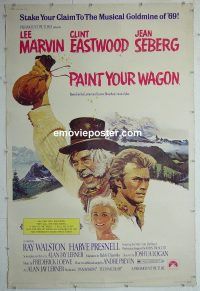 e486 PAINT YOUR WAGON 40x60 movie poster '69 Clint Eastwood, Marvin