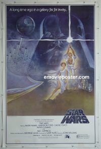 e504 STAR WARS 40x60 movie poster '77 George Lucas, Harrison Ford