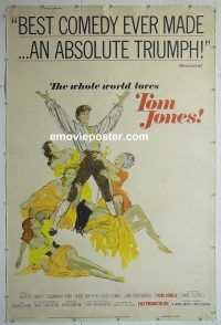 e510 TOM JONES 40x60 movie poster '63 Albert Finney, Edith Evans