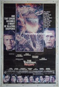 e511 TOWERING INFERNO 40x60 movie poster '74 Steve McQueen, Newman