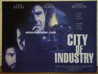 e312 CITY OF INDUSTRY DS British quad movie poster '97 John Irvin