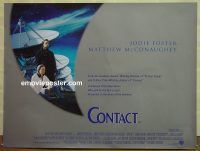 e314 CONTACT DS British quad movie poster '97 Jodie Foster, sci-fi