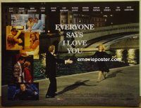 e316 EVERYONE SAYS I LOVE YOU DS British quad movie poster '96 Allen