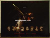 e341 STARSHIP TROOPERS DS teaser British quad movie poster '97 Verhoeven