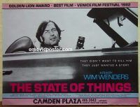 e342 STATE OF THINGS British quad movie poster '82 Wim Wenders