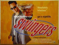 e344 SWINGERS DS British quad movie poster '96 Jon Favreau, Vaughn