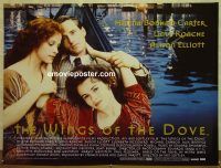 e354 WINGS OF THE DOVE DS British quad movie poster '97 Bonham Carter