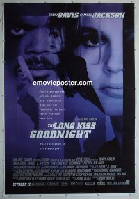 e404 LONG KISS GOODNIGHT DS bus stop movie poster '96 Jackson