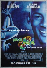 e411 SPACE JAM DS bus stop movie poster '96 M. Jordan & Bugs!