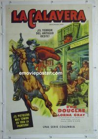 e113 DEADWOOD DICK linen Spanish one-sheet movie poster '40 western serial