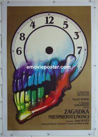 e104 HUNGER linen Polish movie poster '83 David Bowie, Walkuski art!
