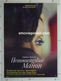 e095 MANON 70 linen German movie poster '68 Catherine Deneuve