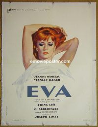 e088 EVA linen French movie poster '62 sexy Jeanne Moreau!