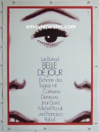 e091 BELLE DE JOUR linen German movie poster R74 Catherine Deneuve