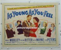 e004 AS YOUNG AS YOU FEEL linen half-sheet movie poster '51 Marilyn Monroe