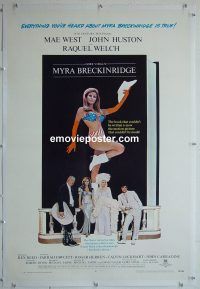 e162 MYRA BRECKINRIDGE linen one-sheet movie poster '70 West, Raquel Welch
