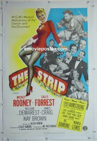 e179 STRIP linen one-sheet movie poster '51 Mickey Rooney, film noir