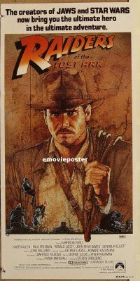 f052 RAIDERS OF THE LOST ARK Australian daybill movie poster '81 Ford