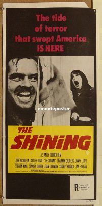 f056 SHINING Australian daybill movie poster '80 Jack Nicholson, Kubrick