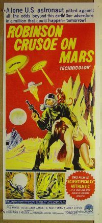 f053 ROBINSON CRUSOE ON MARS Australian daybill movie poster '64 Paul Mantee