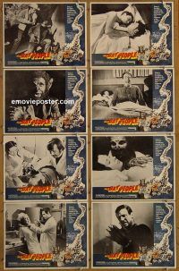 f079 BAT PEOPLE 8 movie lobby cards '74 AIP cool images!