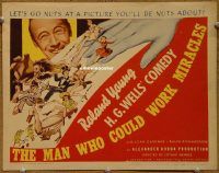f028 MAN WHO COULD WORK MIRACLES title lobby card '37 Wells, sci-fi!