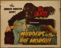 f030 MURDERS IN THE RUE MORGUE title lobby card R48 Bela Lugosi