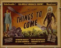 f033 THINGS TO COME title lobby card R47 H.G. Wells, sci-fi!