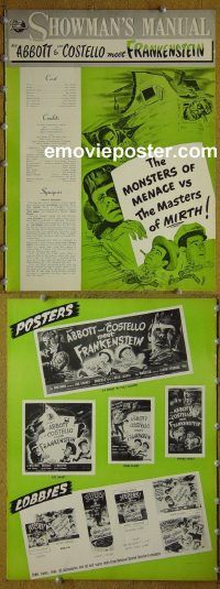 g001 ABBOTT & COSTELLO MEET FRANKENSTEIN vintage movie pressbook '48 Lugosi