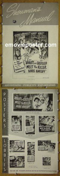 g003 ABBOTT & COSTELLO MEET KILLER BORIS KARLOFF vintage movie pressbook '49