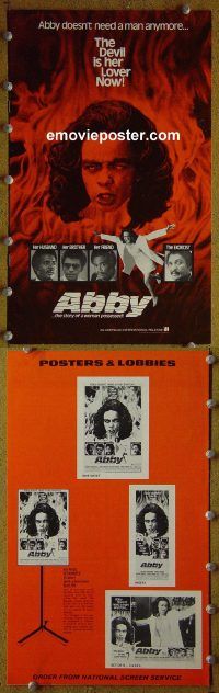 g014 ABBY vintage movie pressbook '74 blaxploitation horror!
