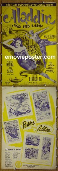 g022 ALADDIN & HIS LAMP vintage movie pressbook '52 Patricia Medina