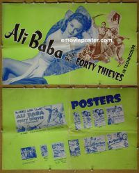 g023 ALI BABA & THE FORTY THIEVES vintage movie pressbook '43 Maria Montez