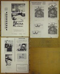 g032 ANDY WARHOL'S DRACULA vintage movie pressbook '74 Paul Morrissey