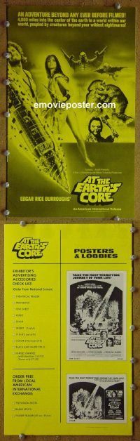 g043 AT THE EARTH'S CORE vintage movie pressbook '76 Peter Cushing