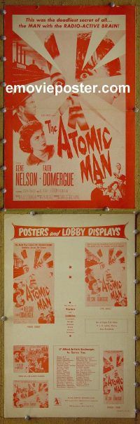 g046 ATOMIC MAN vintage movie pressbook '56 Gene Nelson, Faith Domergue