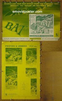 g058 BAT style 2 vintage movie pressbook '59 full color!