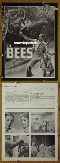 g074 BEES vintage movie pressbook '78 Saxon, great insect image!