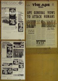 g080 BENEATH THE PLANET OF THE APES vintage movie pressbook '70 Franciscus