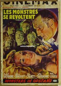 h052 BLACK SLEEP Belgian movie poster '56 Bela Lugosi, Lon Chaney Jr.