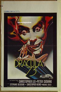 h053 DRACULA AD 1972 Belgian movie poster '73 Hammer, Peter Cushing