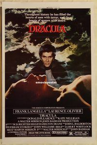 h182 DRACULA one-sheet movie poster '79 Frank Langella, Olivier