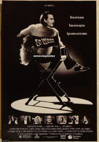 h238 ED WOOD DS one-sheet movie poster '94 Tim Burton, Johnny Depp