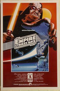 h187 EMPIRE STRIKES BACK 1sh movie poster R90 George Lucas