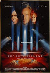 h241 FIFTH ELEMENT DS one-sheet movie poster '97 Bruce Willis, Oldman