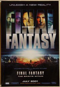 h311 FINAL FANTASY advance one-sheet movie poster '01 The Spirits Within
